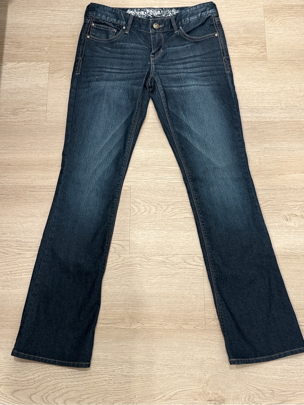 Express Dark Blue Bootcut Jeans Vintage